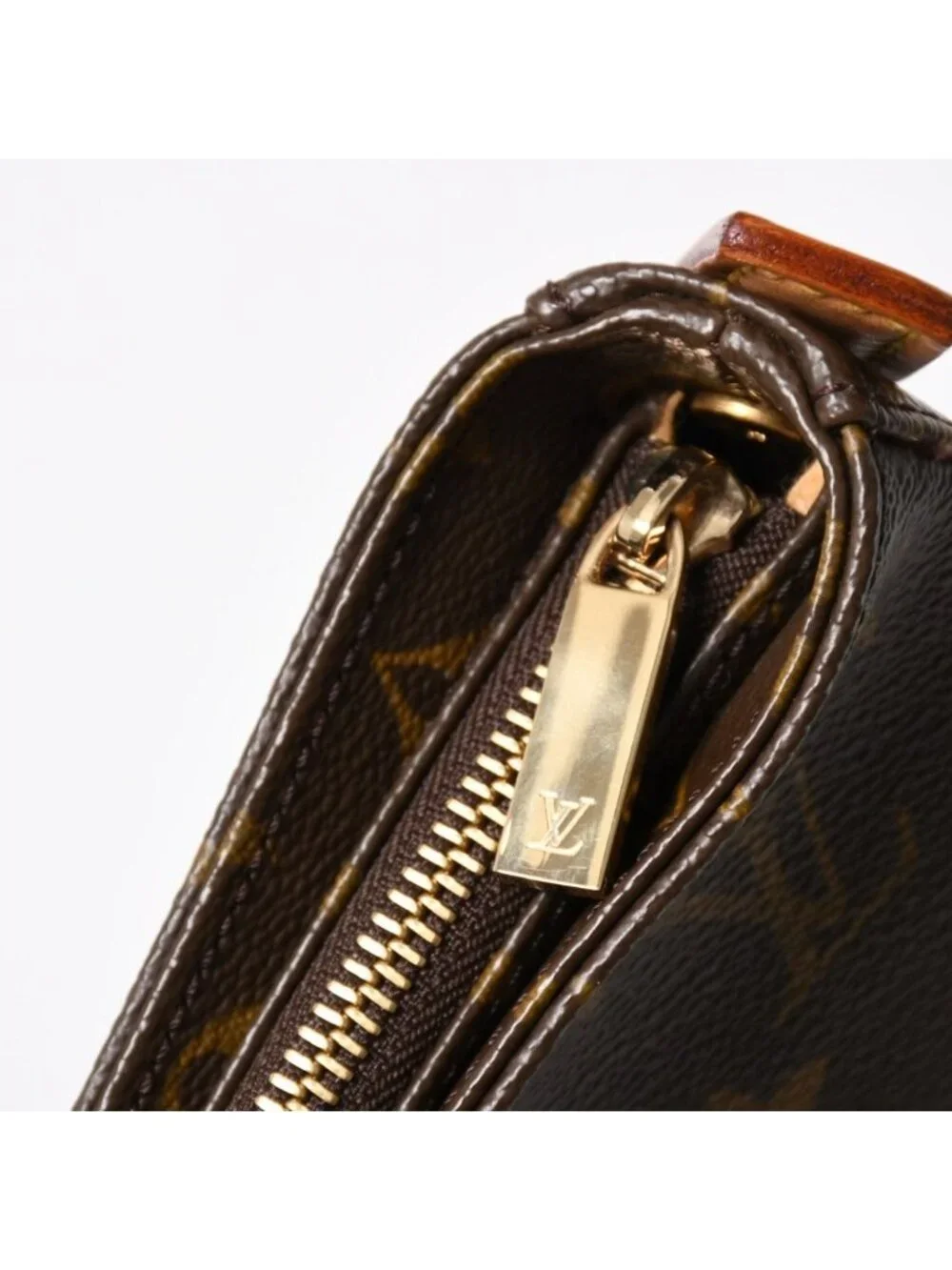 Louis Vuitton Looping MM Bag Monogram Leather Brown Gold